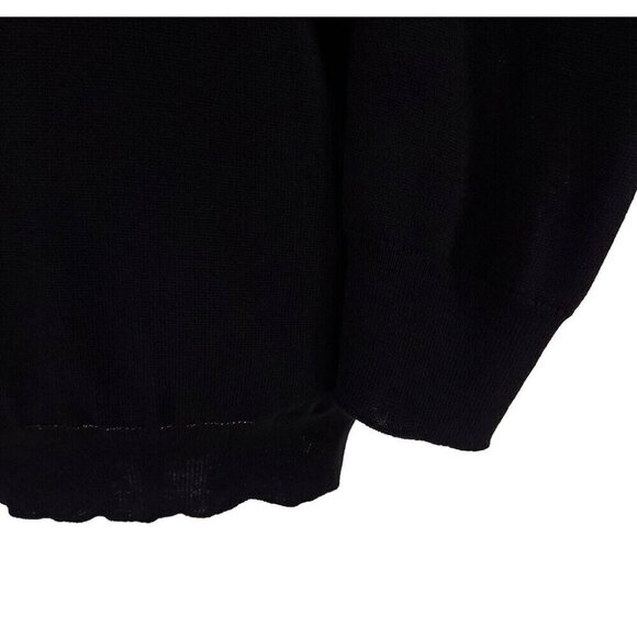 Vetements Logo Crewneck Knit Size M Mens Black Long Sleeve Sweater NWT - Picture 5 of 13